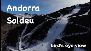 Soldeu Andorra  Ski resort  Aerial footage  birdseyeview [upl. by Aihtnamas]