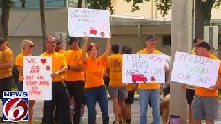 ‘We’re underpaid’ Brevard County firefighters rally for higher wages [upl. by Eva]