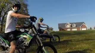 Playing on our 450s kx450f vs rmz450 [upl. by Notaes]