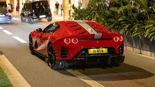 NEW Ferrari 812 Competizione  Start Up amp Driving in Monaco [upl. by Cordalia]