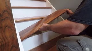 How To Install Prefinished RetroFit Stair Treads from StairTreadscom [upl. by Elladine]