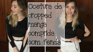 Costura de cropped manga comprida com fenda [upl. by Hi]