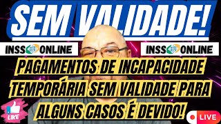 INSS VITALÍCIO PAGAMENTOS DE INCAPACIDADES SEM VALIDADE CASOS DE DOENÇAS E ACIDENTES CONSIDERADOS [upl. by Willie]