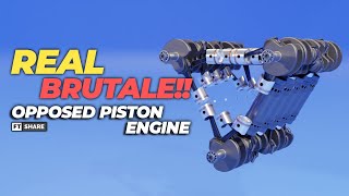 Real Brutality Of Opposed Piston Engine 100044V1ENG [upl. by Bernardi]