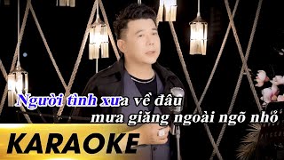 KARAOKE Mưa Qua Ngõ Nhỏ  Khang Lê  Tone Nam Dễ Hát [upl. by Burrell]