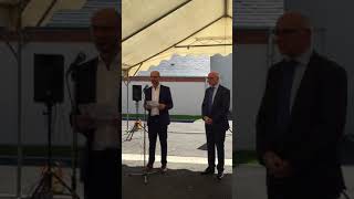 Inauguration Clos de la Minoterie Neuville aux Bois intervention Laurent LORRILLARD DGFranceLoire [upl. by Ennaxor575]