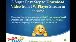 Download JWPlayer Videos in 3 Super Easy Steps [upl. by Jeth686]