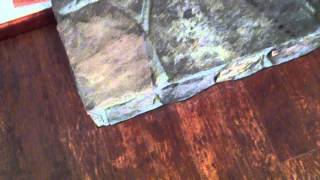 How to cut laminate flooring next to a stone fireplace [upl. by Heidi]