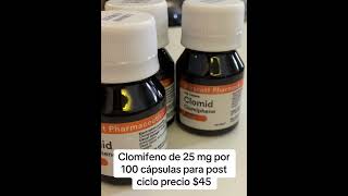 Clomifeno de 25 mg por 100 cápsulas precio 45 postciclo [upl. by Jeana]