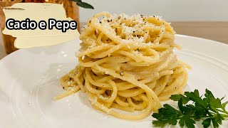 Cacio e Pepe Pasta with Cheese and Pepper  Simple amp Delicious 3Ingredient Recipe [upl. by Ardnek739]