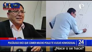 Docente asegura en clases que comer mucho pollo vuelve homosexual a un varón [upl. by Ozkum]