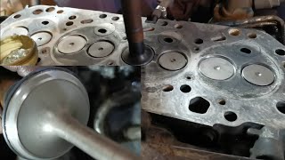 Head valve grinding  Toyota 2c head cylinder [upl. by Ninaj]