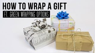 DIY  How to Wrap a Gift ft Green Wrapping Options [upl. by Hnahk]