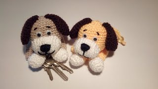 Cane Portachiavi Uncinetto Amigurumi Tutorial 🐶 Keychain Crochet Dog  Llavero Perro Crochet [upl. by Shull979]