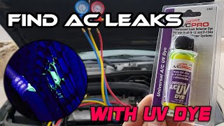 How to Find AC Refrigerant Leaks in Your Car UV Dye  HVAC [upl. by Aicenaj]