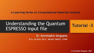 Understanding the Quantum ESPRESSO input file [upl. by Sanfred369]