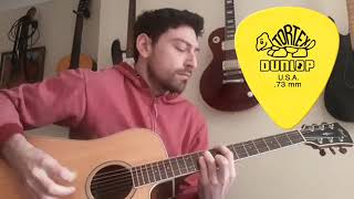 Yellow Dunlop Tortex Guitar Pick Review [upl. by Diarmuid343]