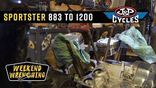 Sportster 883 1200 Conversion  Weekend Wrenching [upl. by Ariem716]