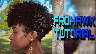 FroHawk Tutorial  Tapered Cut on Natural Hair  IG✨ gabriellejanay [upl. by Eliades]