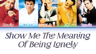 Backstreet Boys  Show Me The Meaning Of Being Lonely Color Coded Lyrics [upl. by Lenee667]