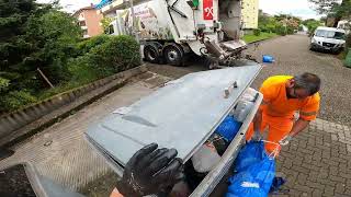 Riding Along with a Bin Man Hard Work [upl. by Hulbert]