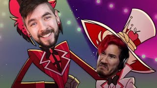 Markiplier and Jacksepticeye sing Hells Greatest Dad  Hazbin Hotel AI Cover ft PewDiePie [upl. by Terrab]