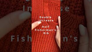 Double Increase in Half Fishermans Rib  Quick How to Knit [upl. by Anivlis]