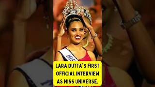 Lara Duttas first official interview as Miss Universe shorts ytshorts trendingshorts [upl. by Marin]