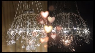 DIY Lighted Crystal Chandelier [upl. by Helsell]