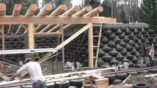 Earthship build in BC Canada 1 of 2 [upl. by Kcirednek817]