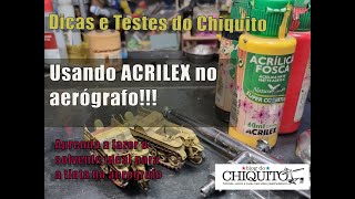 Usando Acrilex no aerografo Aprenda a fazer o solvente mágico [upl. by Eul]