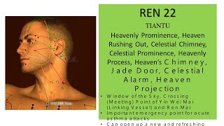 REN CONCEPTION VESSEL 22 TIANTU HEAVENLY PROMINENCE HEAVEN RUSHING OUT CELESTIAL CHIMNEY [upl. by Rehpotsirc862]