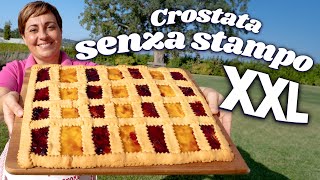 CROSTATA XXL SENZA STAMPO Ricetta Facile  Fatto in Casa da Benedetta [upl. by Caasi]