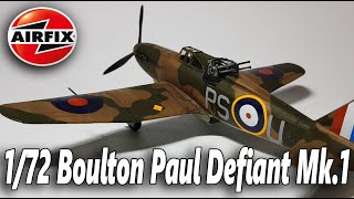 Airfix 172 Boulton Paul Defiant Mk1 Build Review [upl. by Tirrej]