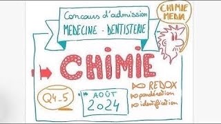 Concours Médecine Dentisterie  28 août 24  Chimie  Partie 2  Q4 et 5 [upl. by Gnahc]