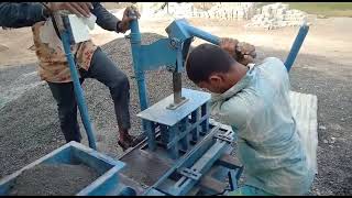 Manual Fly Ash Bricks Blocks Making Machine [upl. by Adnilrev390]