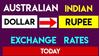 Exchange Indian rupee to Aud 30 August 2024 Transfer Buying Rate Australian dollar India [upl. by Rednasxela]