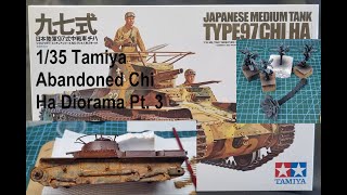 135 Tamiya Abandoned Chi Ha Diorama Pt 3 [upl. by Yrelle693]