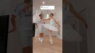 WE HAD TO DO THE APT DANCE by ROSÉ amp Bruno Mars IN A TUTU 😅🥰  dance trend ballet shorts [upl. by Enyehc]