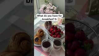 Breakfast  croissants and coffee😋 Delicious food Cooking 🍽️ shorts [upl. by Lacagnia]