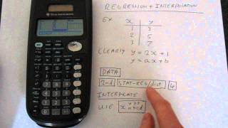 TI36X Pro Linear Regression and Linear Interpolation [upl. by Perlman770]