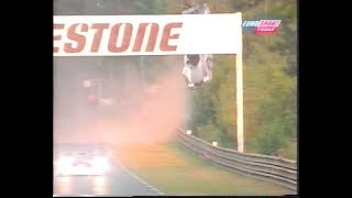 Mark Webber amp Peter Dumbreck backflip crash le mans 1999 [upl. by Grata]