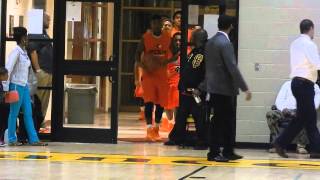 Teams entrance PolySt Frances basketball 121813 [upl. by Rexford]