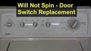 Washing machine will not spin door switch replacement  Household Repairs [upl. by Nagy]