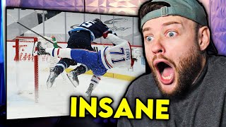 SOCCER FAN REACTS NHL HUGE HITS💥 [upl. by Joete722]