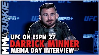 Darrick Minner aims to beat Darren Elkins everywhere  UFC on ESPN 27 media day [upl. by Orlena]