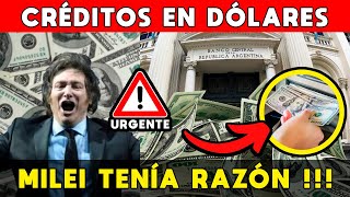 🚨 CRÉDITOS EN DÓLARES ⚠️ MILEI TENÍA RAZÓN BANCOS REACTIVAN PRÉSTAMOS Y SE DOLARIZAN [upl. by Annahael]