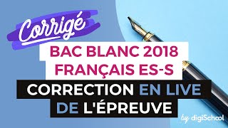 Bac Blanc by digiSchool  Correction en LIVE du Bac Blanc de Français Séries ESS [upl. by Nerral237]