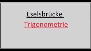 Trigonometrie Eselsbrücke Sinus Kosinus Tangens Kotangens [upl. by Ognimod]