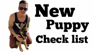 New puppy checklist  New German Shepherd puppy [upl. by Tenaej2]